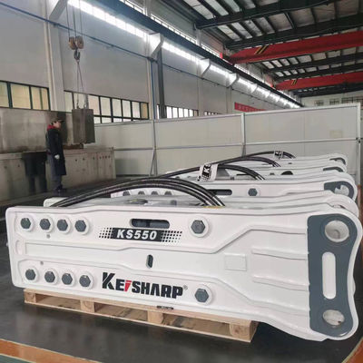 คุณภาพ  KS550 Top Type Rock Hydraulic Breaker Machine 200mm Chisel Diameter โรงงาน