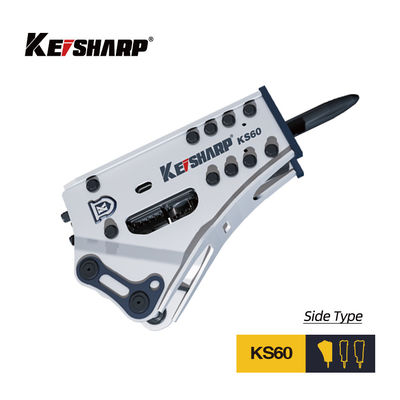 KS60 ด้านชนิด 53 มิลลิเมตร กว้าง Chisel ไฮดรอลิก Breaker เครื่อง Match 2.5-4.5ton Excavator