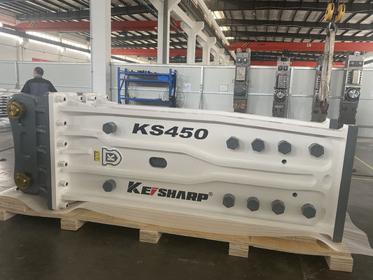 KS450 Top Type 190mm Chisel Excavator Hydraulic Rock Breaker สําหรับรถไฟ / สถาปัตยกรรม