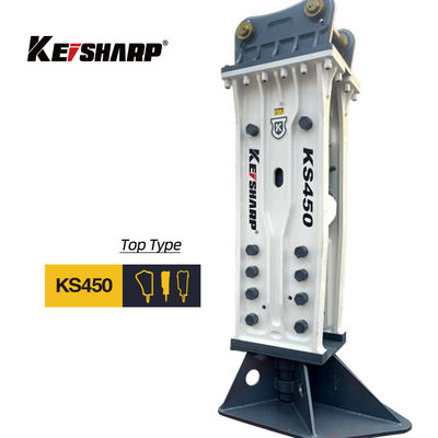 KS450 Top Type 190mm Chisel Excavator Hydraulic Rock Breaker สําหรับรถไฟ / สถาปัตยกรรม