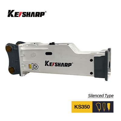 สําหรับ Excavator 35-40 ตัน KS350 แบบเงียบหินไฮดรอลิก Breaker 165mm Chisel