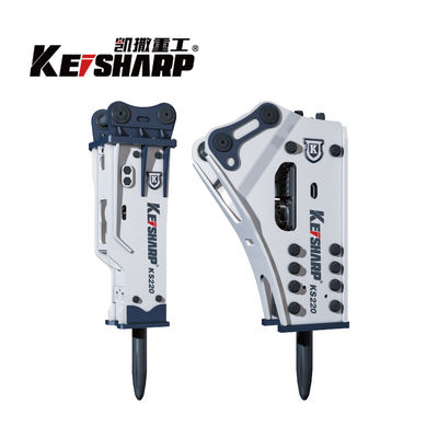 KS220 ปิดเสียง / ด้าน / ด้านบน แบบไฮดรอลิก Breaker Hammer สําหรับ Excavator