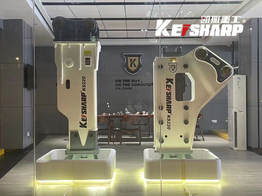 KS220 ปิดเสียง / ด้าน / ด้านบน แบบไฮดรอลิก Breaker Hammer สําหรับ Excavator