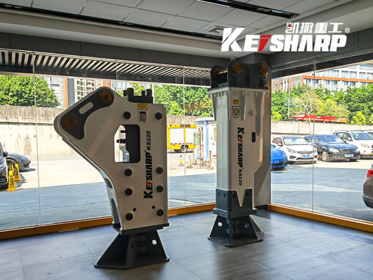 KS220 ปิดเสียง / ด้าน / ด้านบน แบบไฮดรอลิก Breaker Hammer สําหรับ Excavator