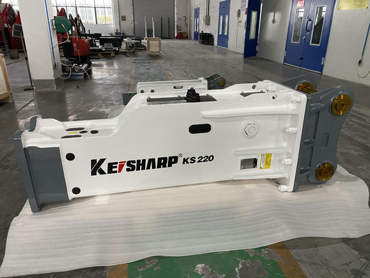 KS220 ปิดเสียง / ด้าน / ด้านบน แบบไฮดรอลิก Breaker Hammer สําหรับ Excavator