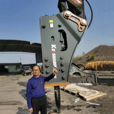 5350Kg Excavator Hydraulic Crushing Breaker การออกแบบที่ทันสมัยเพื่อประสิทธิภาพการก่อสร้าง
