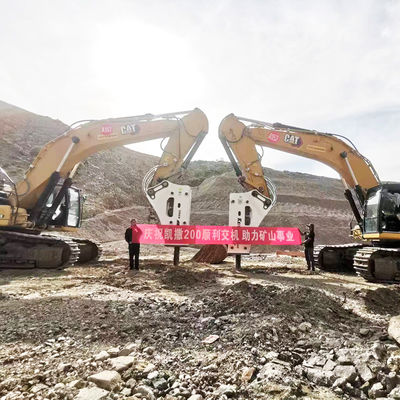 5350 กิโลกรัม หนัก ไฮดรอลิก แรคบราคเกอร์ ทนทานการสวมเหล็ก 195 มม Chisel Rock Breaker