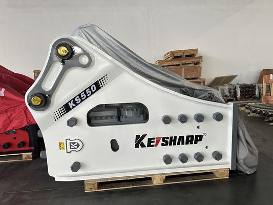 KS550 ไซด์ไทป์ไฮดรอลิกบราคเกอร์กับ 200 มม Chisel Match 50-55t Excavator