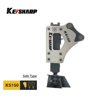 KS150 ประเภทข้าง ไฮดรอลิกบราคเกอร์ 100 มม กว้าง 350-700bpm ไฮดรอลิกฮาเมอร์สําหรับเครื่องขุด