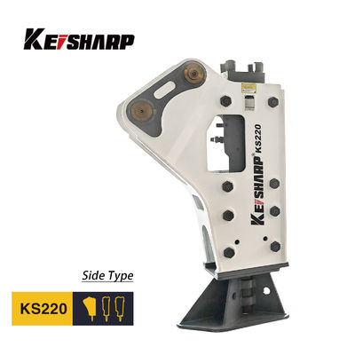 KS220 แบบด้าน ไฮดรอลิกบราคเกอร์ กว้าง 140 มิลลิเมตร กว้าง 400-550bpm สําหรับเครื่องขุด 20-27 ตัน
